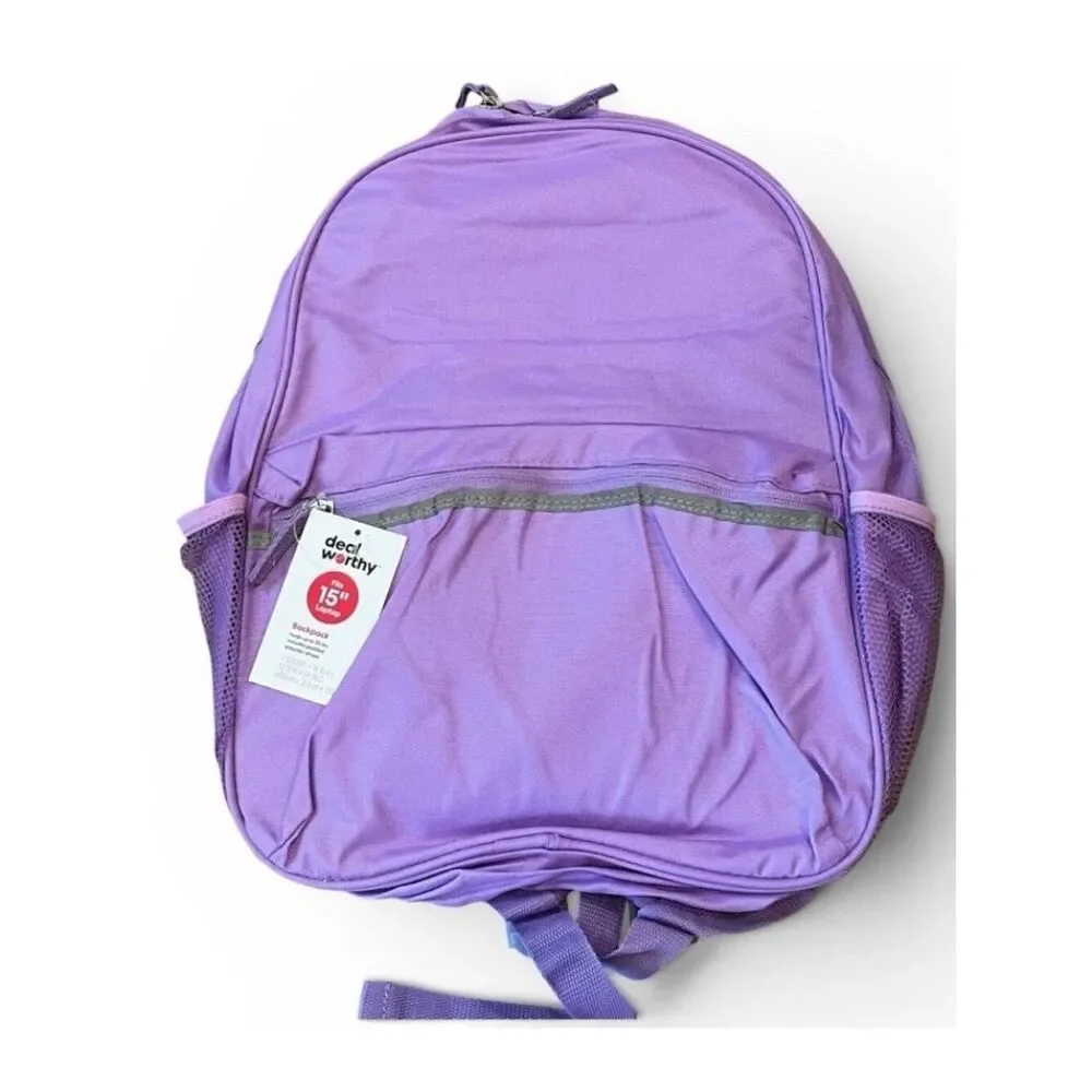 Dealworthy Purple Backpack Padded Laptop Sleeve Bag NWT